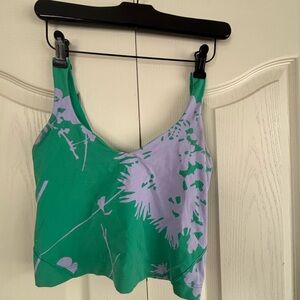 Lululemon Align Green Tank Top with built in shelf bra